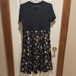 SHEIN Gray Pleated Midi Sundress Casual